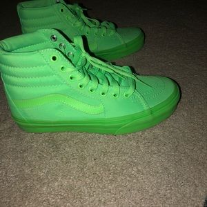 lime green high top sneakers